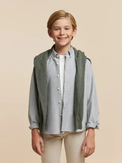 CAMISA OXFORD SOLID KIDS VERDE