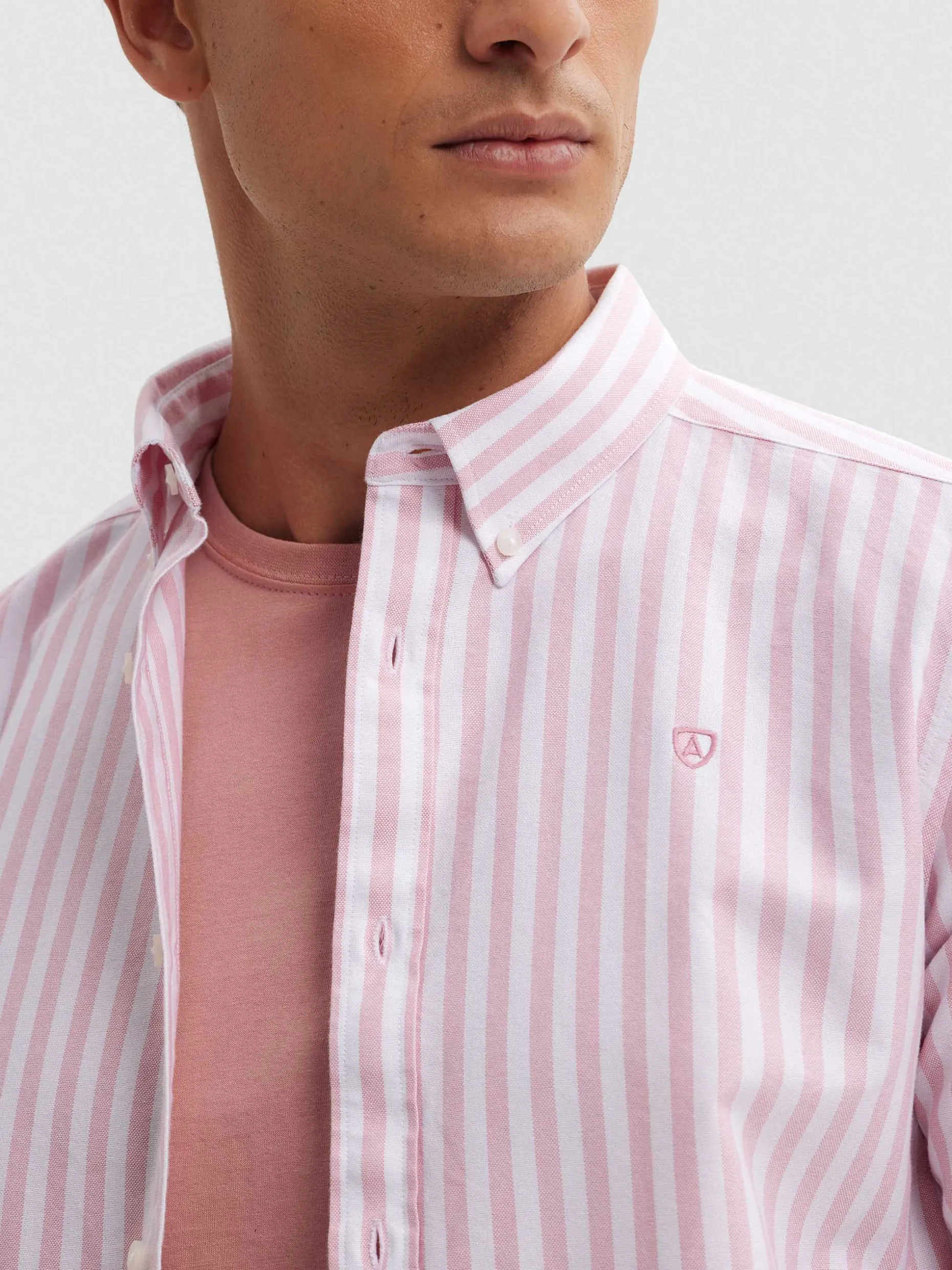 CAMISA OXFORD SUNSET CORAL