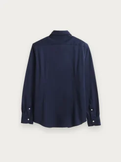 CAMISA PUNTO ELASTICO AZUL MARINO