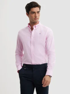 CAMISA RAYAS DUTTON ROSA