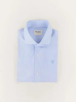 CAMISA RAYAS FIL A FIL KIDS CELESTE