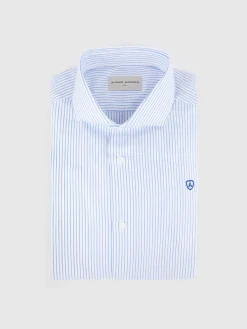 CAMISA RAYAS PANAMA AZUL