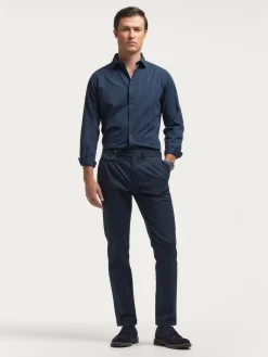 CAMISA TWILL DYE AZUL MARINO