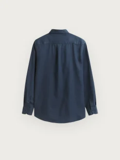 CAMISA TWILL DYE AZUL MARINO