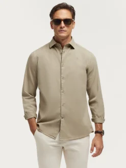 CAMISA TWILL DYE BEIGE
