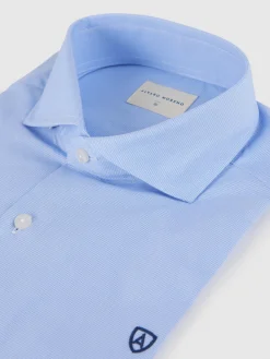 CAMISA VESTIR MICRO GALLO CELESTE