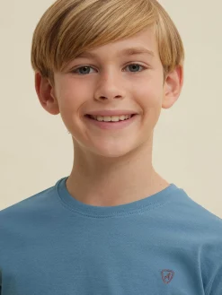 CAMISETA BASIC KIDS CELESTE