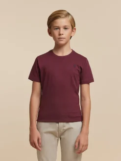 CAMISETA BASICA KIDS BURDEOS