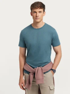 CAMISETA MELANGE AZUL