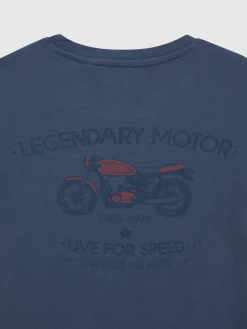 CAMISETA MOTOR KIDS AZUL