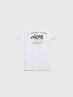 CAMISETA MOTOR KIDS BLANCO