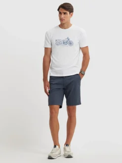 CAMISETA MOTORCYCLE BLANCO