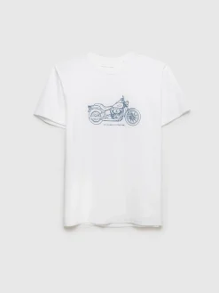 CAMISETA MOTORCYCLE BLANCO