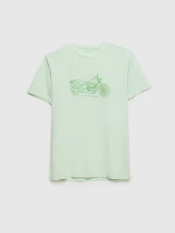 CAMISETA MOTORCYCLE VERDE