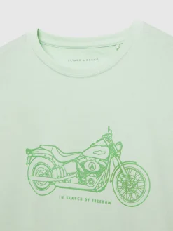 CAMISETA MOTORCYCLE VERDE