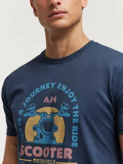 CAMISETA SCOOTER AZUL MARINO