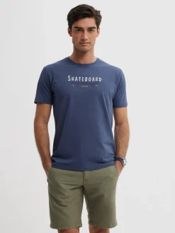 CAMISETA SKATEBOARD AZUL MARINO