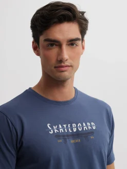 CAMISETA SKATEBOARD AZUL MARINO