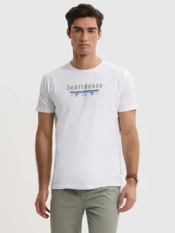 CAMISETA SKATEBOARD BLANCO