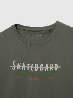 CAMISETA SKATEBOARD VERDE