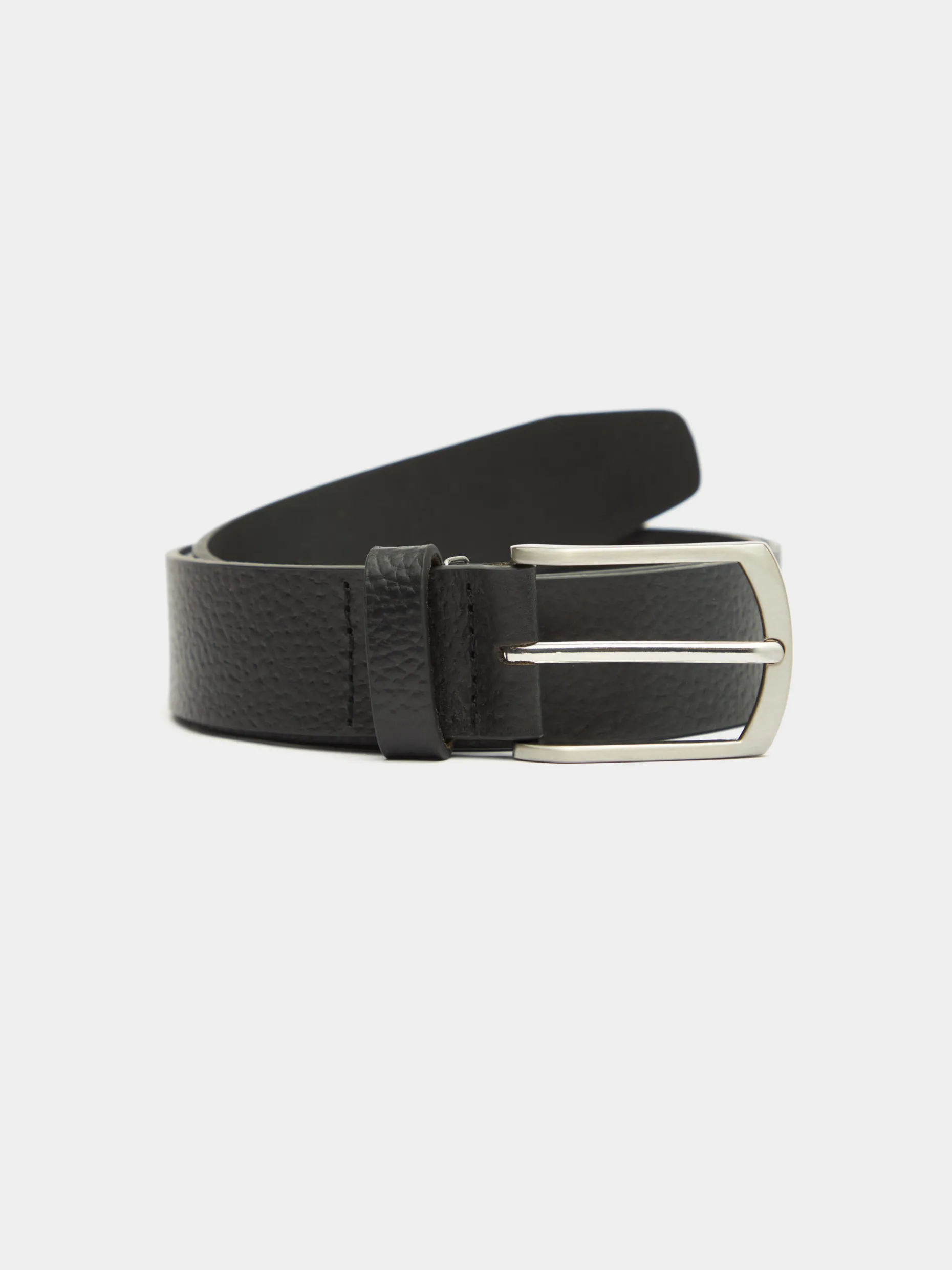 CINTURON PIEL ROUGH NEGRO