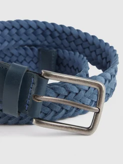 CINTURON TRENZADO SERRAJE AZUL