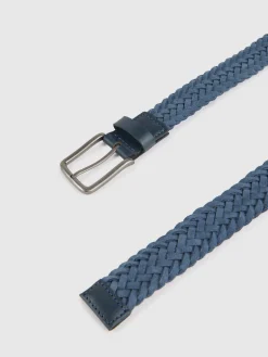 CINTURON TRENZADO SERRAJE AZUL