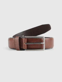 CINTURON VESTIR LEATHER MARRÓN