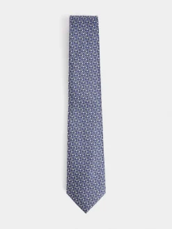 CORBATA JACQUARD MF AZUL MARINO