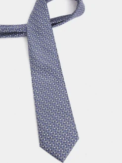 CORBATA JACQUARD MF AZUL MARINO