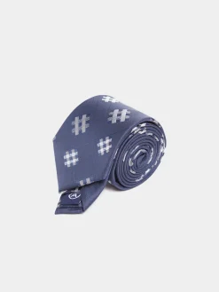 CORBATA JACQUARD MF AZUL MARINO
