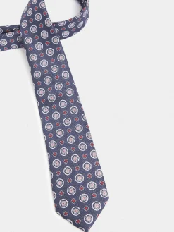 CORBATA JACQUARD MF AZUL MARINO