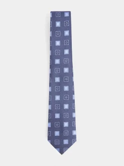 CORBATA JACQUARD MF AZUL MARINO