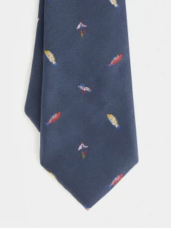 CORBATA JACQUARD MF AZUL MARINO