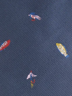 CORBATA JACQUARD MF AZUL MARINO