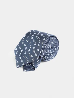 CORBATA JACQUARD MF AZUL MARINO