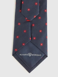 CORBATA JACQUARD MF AZUL MARINO