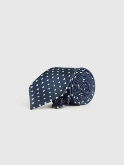 CORBATA JACQUARD MF AZUL MARINO