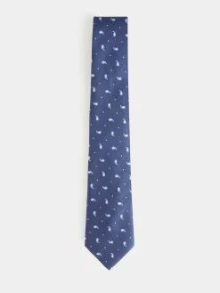 CORBATA JACQUARD MF AZUL MARINO