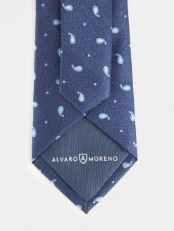 CORBATA JACQUARD MF AZUL MARINO