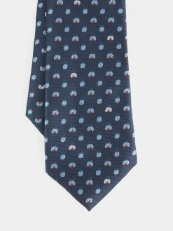 CORBATA JACQUARD MF AZUL MARINO