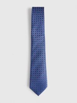 CORBATA JACQUARD MF AZUL MARINO
