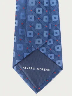 CORBATA JACQUARD MF AZUL MARINO