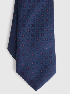 CORBATA JACQUARD MF AZUL MARINO