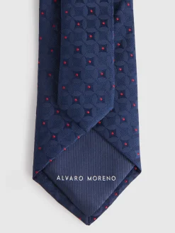 CORBATA JACQUARD MF AZUL MARINO