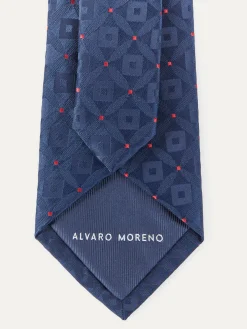 CORBATA JACQUARD MF AZUL MARINO