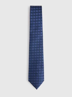 CORBATA JACQUARD MF AZUL MARINO