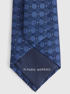 CORBATA JACQUARD MF AZUL MARINO