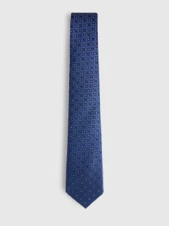 CORBATA JACQUARD MF AZUL MARINO