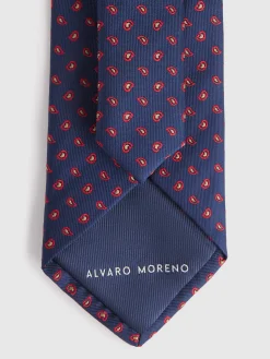 CORBATA JACQUARD MF AZUL MARINO